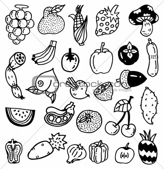 hand draw vegetable