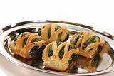 Puff pastry with spinach and cheese filling