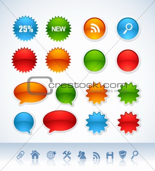 Colorful vector stickers