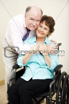 Disabled Woman and Loving Husband