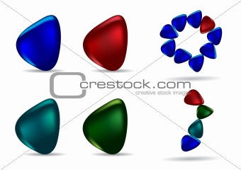 Different colored stones - vector illustration
