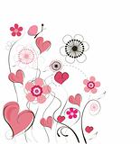 Cute vector valentine background 