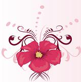 Pink flower. Floral background