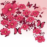 pink floral background 
