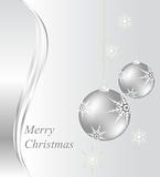 Christmas card with baubles