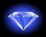faceted blue diamond