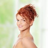 Young redhead woman