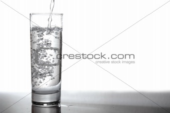 glass of water pouring