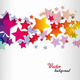 Abstract colorful star background.