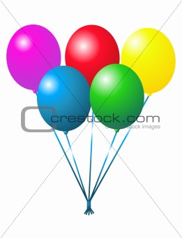 Balloons for party vector