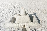 Sand castle on a sunny beach