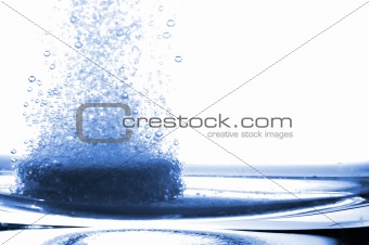 tablet in glass water