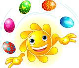 Cute Easter Sun juggling