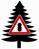 Bark-beetle attention sign