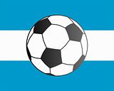 Flag of Argentina and soccer ball