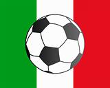 Flag of Italy and soccer ball