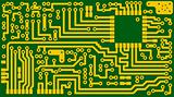 Electronic green circuit background - eps8