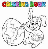 Coloring book with bunny artist
