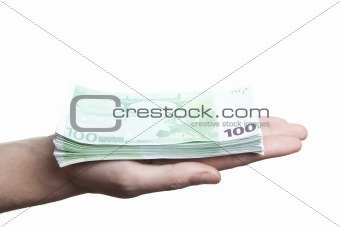 close up image of hand taking several bills