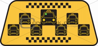 Illustration of a taxi sign