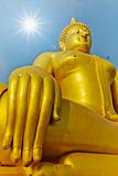 Hand of Biggest Golden Buddha