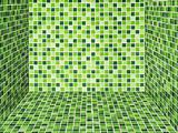 Bright green ceramic Wall and floor