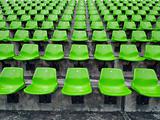 Orange seats on the stadium