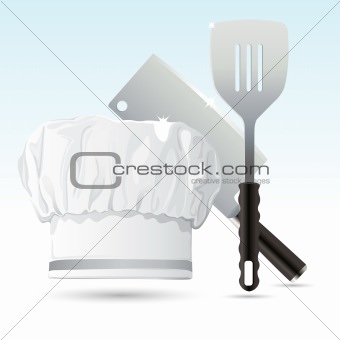 Chef Hat with Cooking Tools