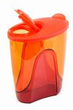Red plastic pitcher