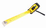 Black tape measure with yellow centimetre
