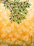 Background with a olive branch. Vector illustration.