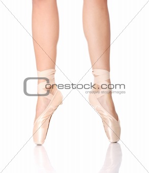 Detail of ballet dancer's feet