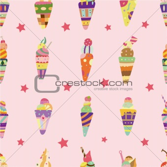 seamless ice cream pattern