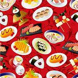 seamless Japanese food pattern