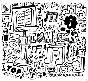 hand draw music element