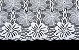 White lace with pattern in form flower