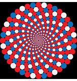 rotating balls.optical illusion