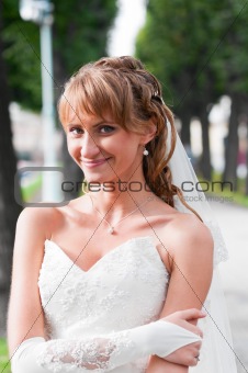 smiling young bride