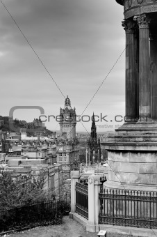 View of Edinburgh city from Calton Hill, Scotland