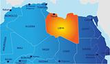 Political map of Libya