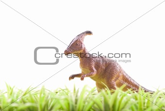 Toy Dinosaur in Grass 