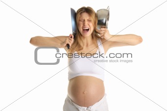 Dissatisfied with the pregnant woman