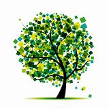 Abstract tree green for your design 