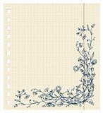 Sketch of floral frame for your design