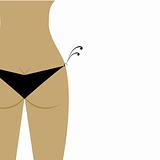 Bikini bottom for your design, view back