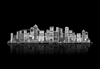 Cityscape background for your design, urban art 