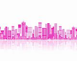 Cityscape seamless background for your design, urban art 