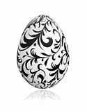 Easter egg with floral ornament for your design