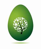 Easter egg with art tree for your design