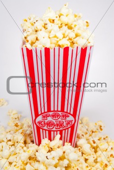 Popcorn in a holder